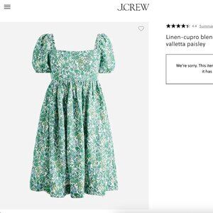 JCREW Linen-cupro blend mini dress in valletta paisley